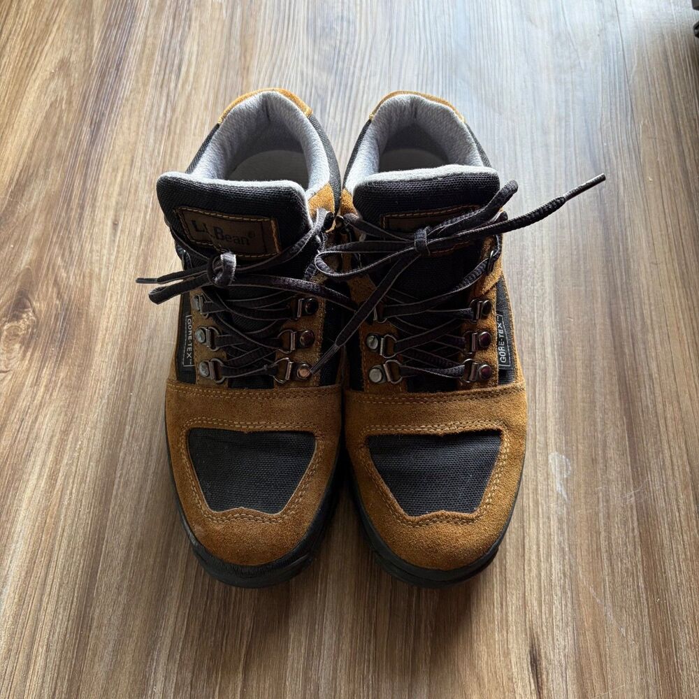 LL Bean Knife Edge G2 Hiking Boots Shoes 8 Medium Gore-Tex Brown Leather Black
